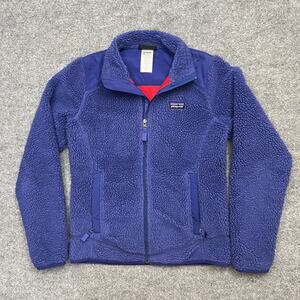 Patagonia Jacket Retro X Sherpa Fleece Butterfly Blue Womens Small 23072 $229